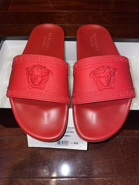 versace slides red replica|versace slides for sale.